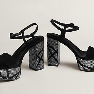 HERMES エレクトリック　39.5 Lightning 70 sandal - Black | Hermès USA